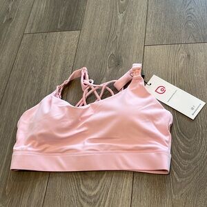 Sweat and Milk Oceane Nursing Hands Free Pumping Sports Bra NWT Size Large Pink.
